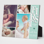 Foto Collage Plaque zum ersten Muttertag - Modern Fotoplatte (Seite)