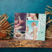 Foto Collage Plaque zum ersten Muttertag - Modern Fotoplatte (Seite)