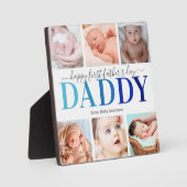 Foto Collage Plaque zum ersten Vatertag Fotoplatte (Vorderseite)