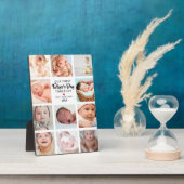 Foto Collage Plaque zum ersten Vatertag Fotoplatte (Seite)