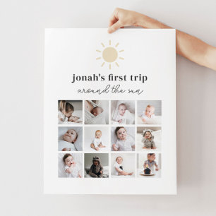 Foto Collage Poster - 1. Reise um die Sonne