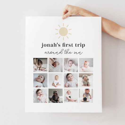 Foto Collage Poster - 1. Reise um die Sonne