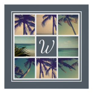 Foto Collage Poster Druck mit angepasster Monograf