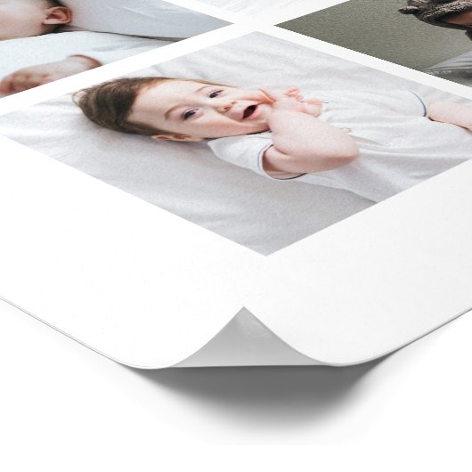 Foto Collage Poster - Löwe mit 3 braunen Balloons (Ecke)