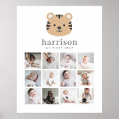 Foto Collage Poster - Tiger Face (Vorne)