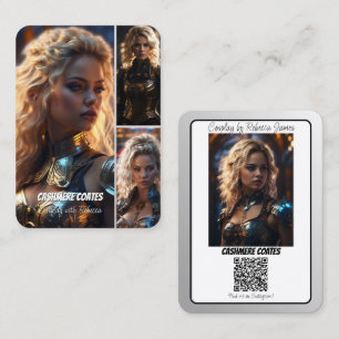 Foto-Collage-QR-Code Coscard Cosplayer-Fotos Visitenkarte