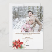 Foto Collage Red gold poinsettia Weihnachten (Rückseite)