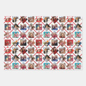 Foto Collage Red Holiday Geschenkpapier Set (Vorderseite 2)