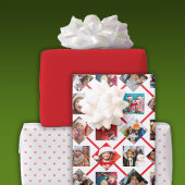 Foto Collage Red Holiday Geschenkpapier Set