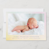 Foto Collage Regenbogengeburt Ankündigung (Vorderseite)