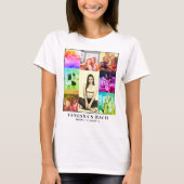 Foto Collage Retro Foto Bachelorette Bestie T T-Shirt (Vorderseite)