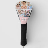 Foto-Collage Rosa Monogramm Bild Golf Headcover (Vorderseite)