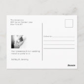 Foto Collage Rose Elegante Wedding Vielen Dank Postkarte (Rückseite)