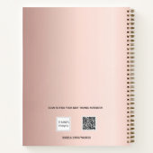 Foto Collage Rose Gold Notizblock (Rückseite)