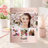 Foto Collage Rose Gold Notizblock