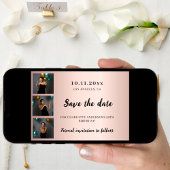 Foto-Collage Rose Gold Save The Date