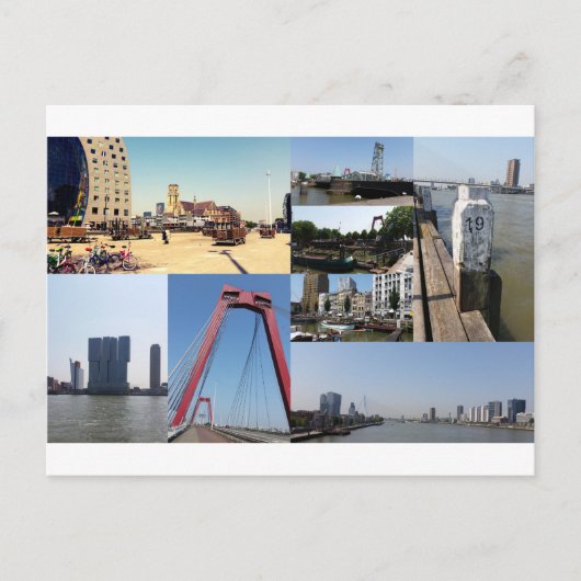 Foto Collage Rotterdam 2 Postkarte (Vorderseite)