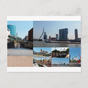 Foto Collage Rotterdam 3 Postkarte