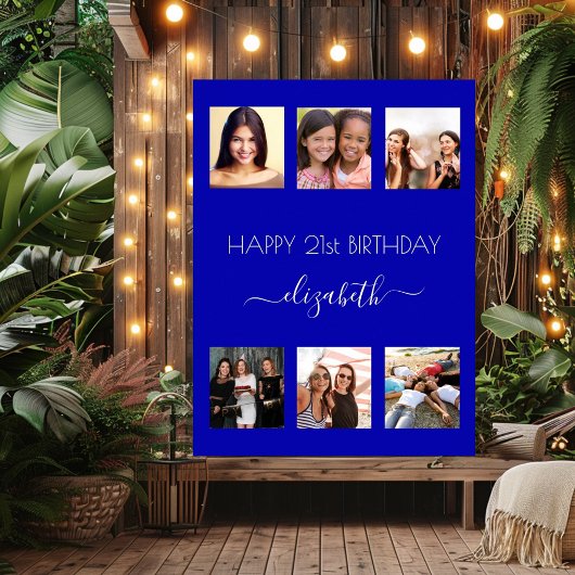 Foto-Collage Royal Blue BESTE FREUNDIN Poster