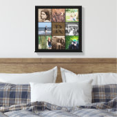 Foto Collage Rustic Burlap Monogram für benutzerde Leinwanddruck (Insitu (Schlafzimmer))