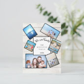 Foto Collage Rustic Wir sind Familie Postkarte (Stehend Vorderseite)