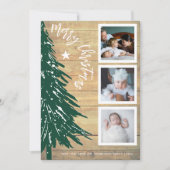 Foto Collage Rustic Wood Pine Tree Weihnachten (Vorderseite)