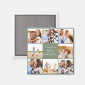 Foto Collage Salbei grün mädchenhafte Mütter Tag Magnet (Vorderseite/Rückseite)