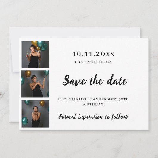 Foto-Collage Save The Date (Vorderseite)