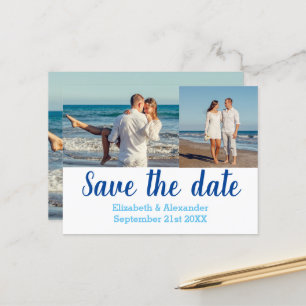 Foto Collage Save the Date Karte für Beach Destina