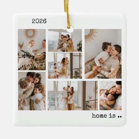 Foto-Collage-Schmuck Keramikornament (Vorderseite)