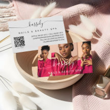 Foto Collage Script Calligrafy Monogram QR Code