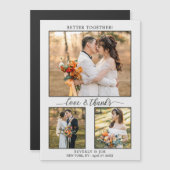 Foto Collage Script Hochzeit Danke Magnet (Vorne/Hinten)