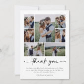 Foto Collage Script Hochzeit Dankeskarte (Vorderseite)