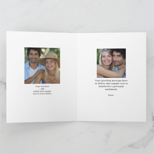 Foto Collage Script Jubiläumskarte des Herzens Karte (Innenseite)