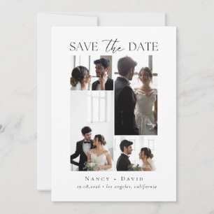 Foto-Collage-Script-Typografie Hochzeit Save The Date