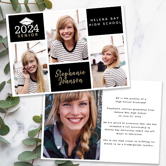 Foto Collage Senior Abschluss Ankündigung