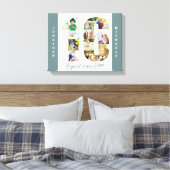 Foto Collage Set in Nummer 16 Aquamarin White Cust Leinwanddruck (Insitu (Schlafzimmer))