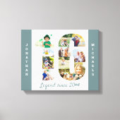 Foto Collage Set in Nummer 16 Aquamarin White Cust Leinwanddruck (Vorderseite)