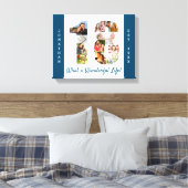 Foto Collage Set in Nummer 18 Blue White Custom Leinwanddruck (Insitu (Schlafzimmer))