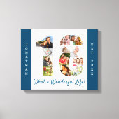 Foto Collage Set in Nummer 18 Blue White Custom Leinwanddruck (Vorderseite)