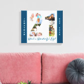 Foto Collage Set in Nummer 21 Blau Weiß Custom Leinwanddruck (Insitu (Wohnzimmer))