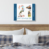 Foto Collage Set in Nummer 21 Blau Weiß Custom Leinwanddruck (Insitu (Schlafzimmer))