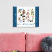Foto Collage Set in Nummer 30 Blau Weiß Custom Leinwanddruck (Insitu (Wohnzimmer))