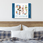 Foto Collage Set in Nummer 30 Blau Weiß Custom Leinwanddruck (Insitu (Schlafzimmer))