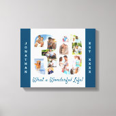 Foto Collage Set in Nummer 30 Blau Weiß Custom Leinwanddruck (Vorderseite)