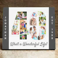 Foto Collage Set in Nummer 40 Grauweiß Custom