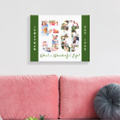 Foto Collage Set in Nummer 50 Green White Custom Leinwanddruck (Insitu (Wohnzimmer))