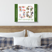 Foto Collage Set in Nummer 50 Green White Custom Leinwanddruck (Insitu (Schlafzimmer))