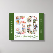 Foto Collage Set in Nummer 50 Green White Custom Leinwanddruck (Vorderseite)