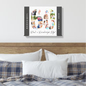 Foto Collage Set in Nummer 60 Grauweiß Leinwanddruck (Insitu (Schlafzimmer))